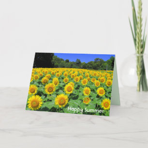 Carte de vœux tournesol