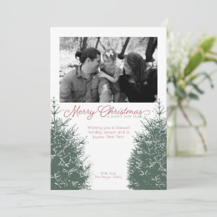 Carte de vœux traditionnelle de Noël et du Nouvel