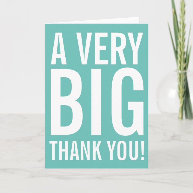 Carte de voeux très grand Merci (Devant)