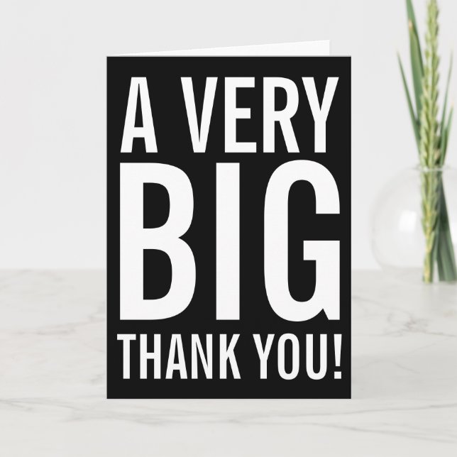 Carte de voeux très grand Merci (Devant)