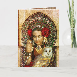 carte de voeux tribale de reine