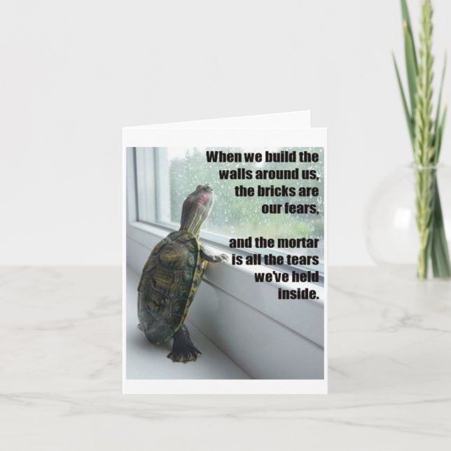 Carte de voeux Triste Hipster Turtle (Devant)