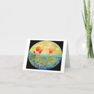 Carte de voeux 'Trois Fleurs Rouges'