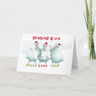 Carte de vœux Trois Petits Agneaux