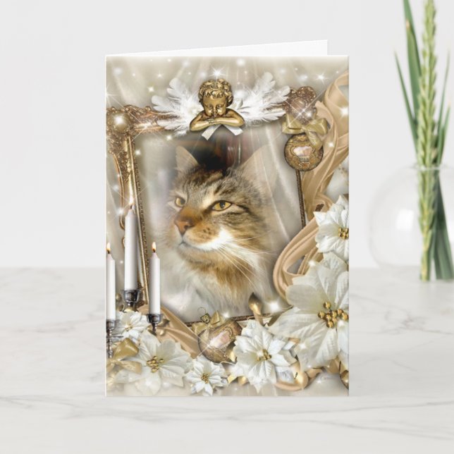 Carte de voeux "Trooper The Cat" Angel Blessings (Devant)