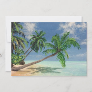 Carte de voeux Tropical Beach Painting