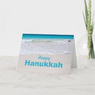 Carte de voeux Tropical Ocean Beach Hanoukka