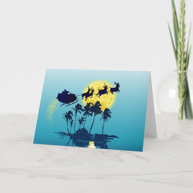 Carte de voeux tropicale de Noël (Devant)