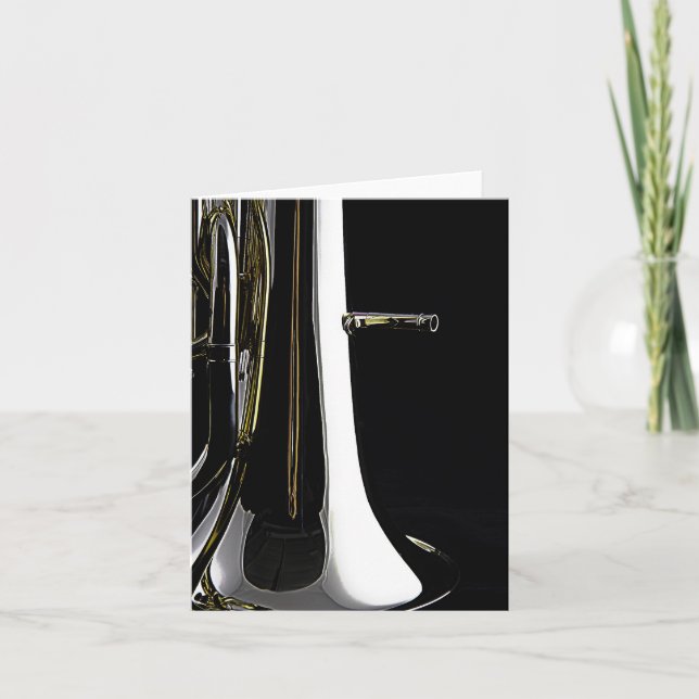 Carte de voeux Tuba pour les musiciens de bande (Devant)