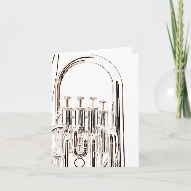 Carte de voeux Tuba pour les musiciens de bande (Devant)
