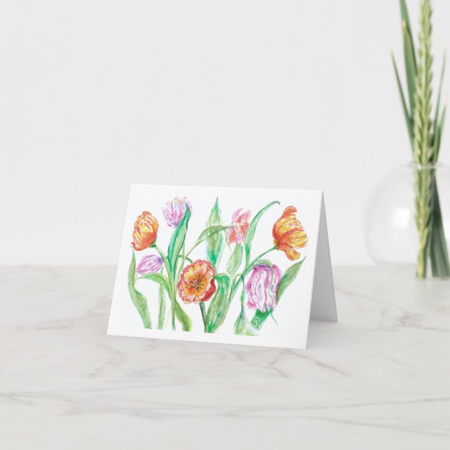 Carte de voeux Tulip par Kim Lester (Devant)