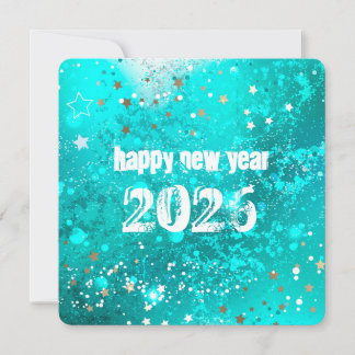 Carte de vœux turquoise Nouvel An 2026