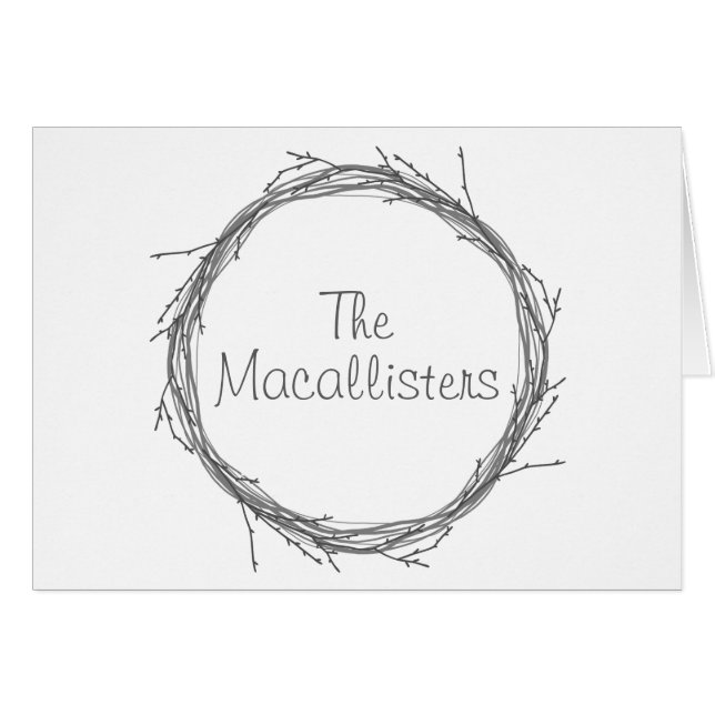 Carte de voeux Twigs & Vines (Devant Horizontal)