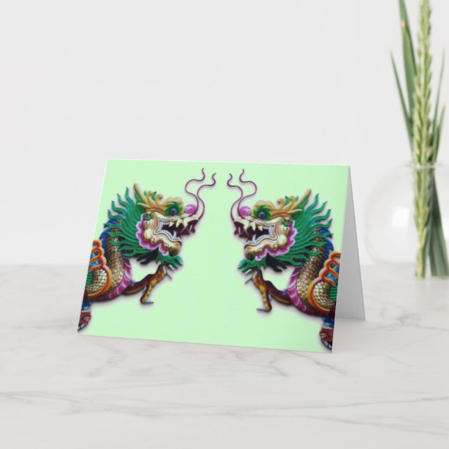 Carte de voeux Twin Dragons (Devant)