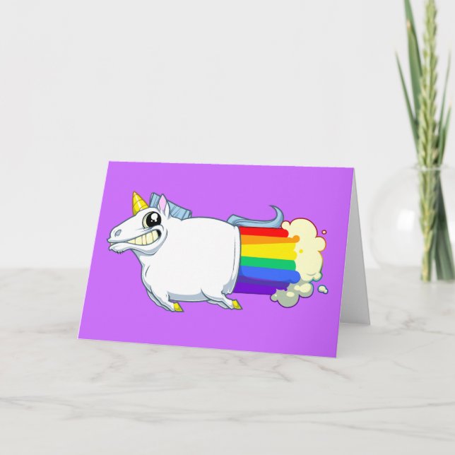 Carte de voeux Unicorn Farts (Devant)