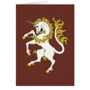 Carte de voeux Unicorn Rampant