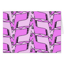 Carte de voeux Unicorns rose