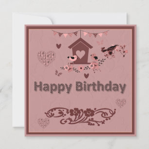 Carte de voeux unique Clipart Anniversaire Plat