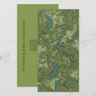 Carte de vœux V&A Paons sarcelle
