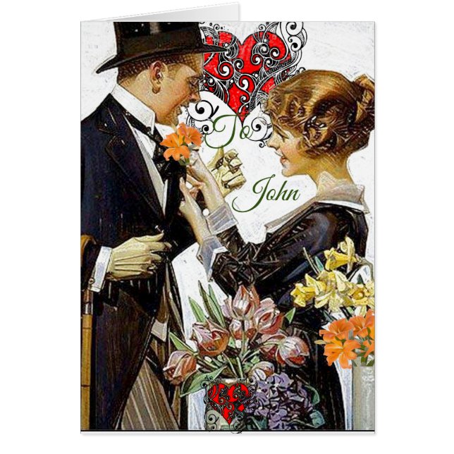 Carte de voeux Valentine (Devant)