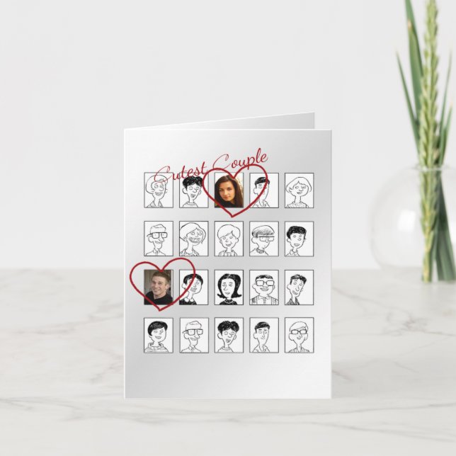 Carte de voeux Valentine pour les amoureux du lycé (Devant)