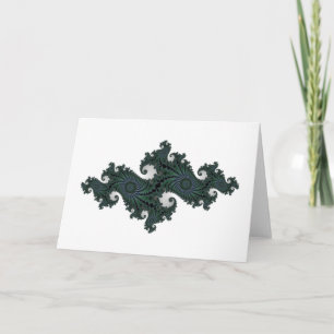 Carte de voeux verte de Julia d'hippocampe