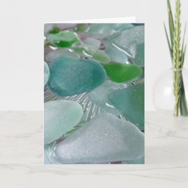 Carte de voeux verte de vibrations (Devant)
