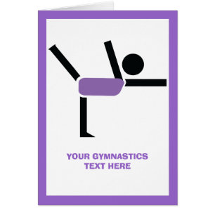 Carte de voeux verticale de l'artiste de gymnastiq