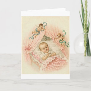 Carte de voeux Victorian Baby And Angels