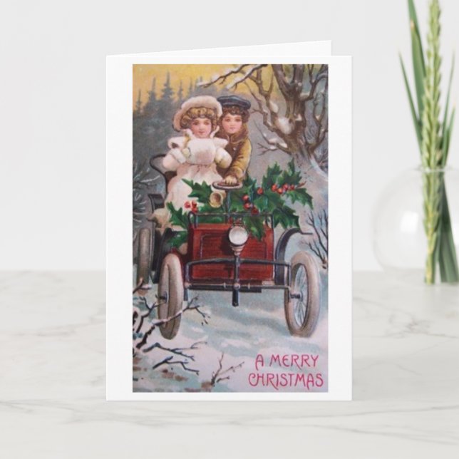 Carte de voeux Victorian Christmas Couple (Devant)