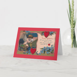Carte de voeux Victorian Cupid Valentine