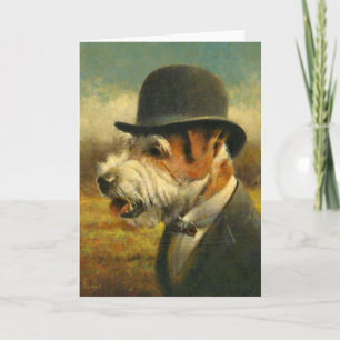 Carte de voeux Victorian Jack Russell