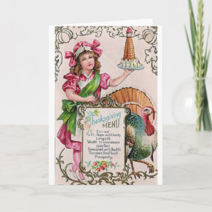 Carte de voeux Victorian Thanksgiving