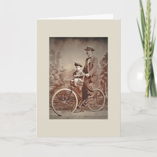 Carte de voeux victorienne de fête des pères (Devant)