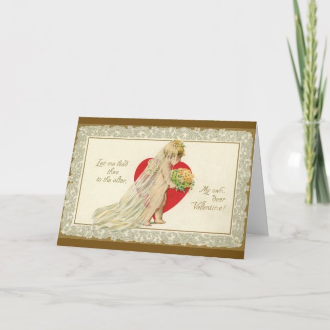 Carte de voeux victorienne de Valentine de (Devant)