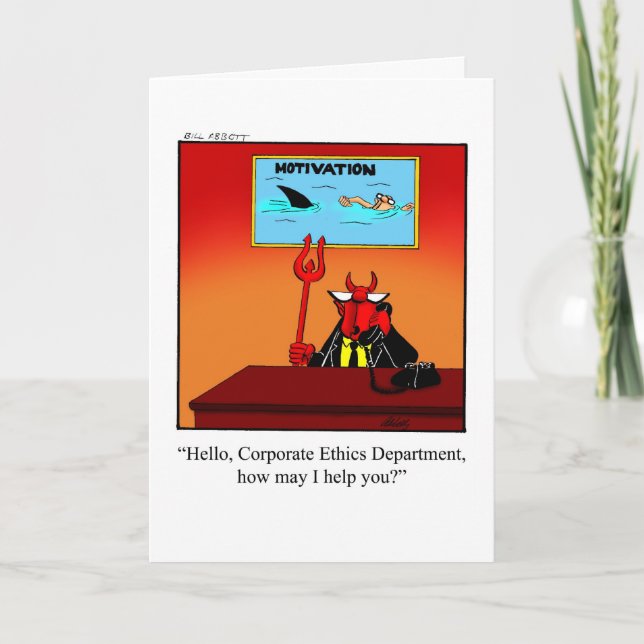 Carte de voeux vide Humor Business Office (Devant)