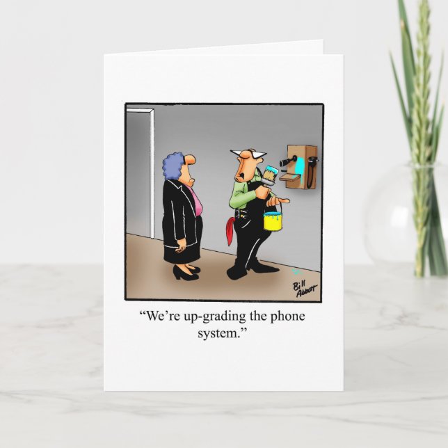 Carte de voeux vide Humor Business Office (Devant)