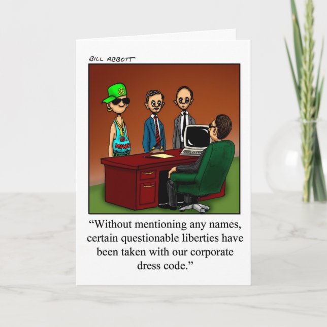 Carte de voeux vide Humor Business Office (Devant)