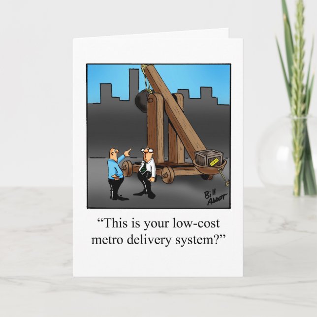 Carte de voeux vide Humor Business Office (Devant)