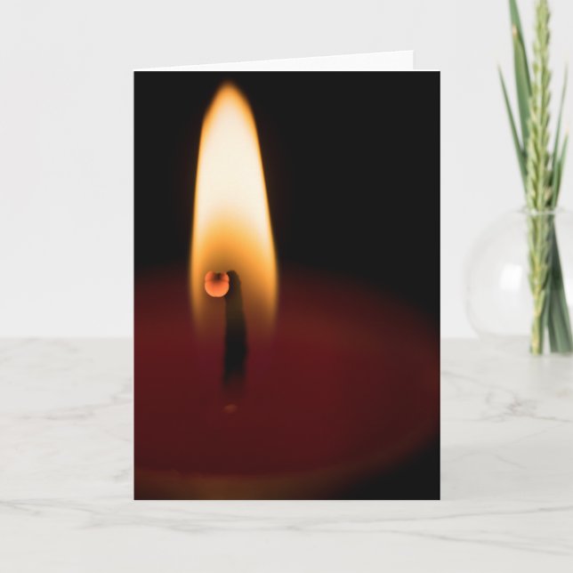 Carte de voeux vierge à flamme de bougie (Devant)