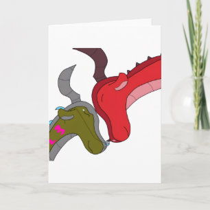 Carte de vœux vierge à l'intérieur avec Maman et B