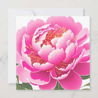 Carte de vœux vierge aquarelle florale rose