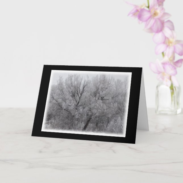Carte de voeux vierge Arbres congelés (Orchidée)