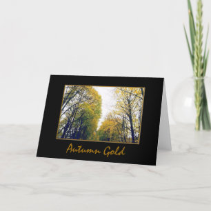 Carte de voeux vierge 'Automne Gold'