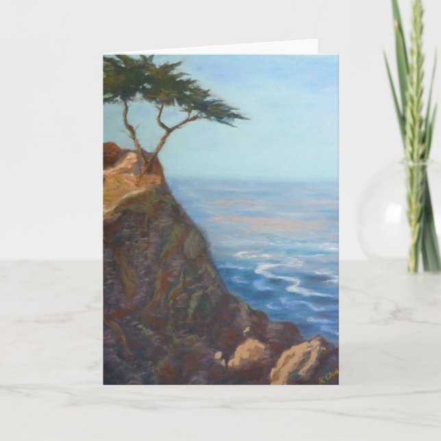 Carte de voeux vierge avec la peinture en pastel (Devant)