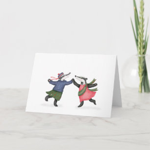 Carte de vœux vierge Badger ceilidh