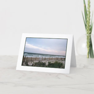 Carte de voeux vierge 'Breakers with Brown Fence'