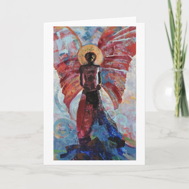 Carte de voeux vierge "combien de temps ? " (Devant)