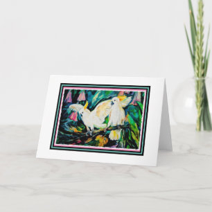 Carte de voeux vierge de cacatoès