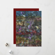 Carte de voeux vierge de colibris en vol